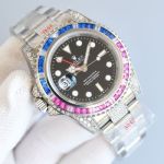 Fake Black ROLEX GMT-Master II 40MM 904L Steel Etc2836 Movement Watch